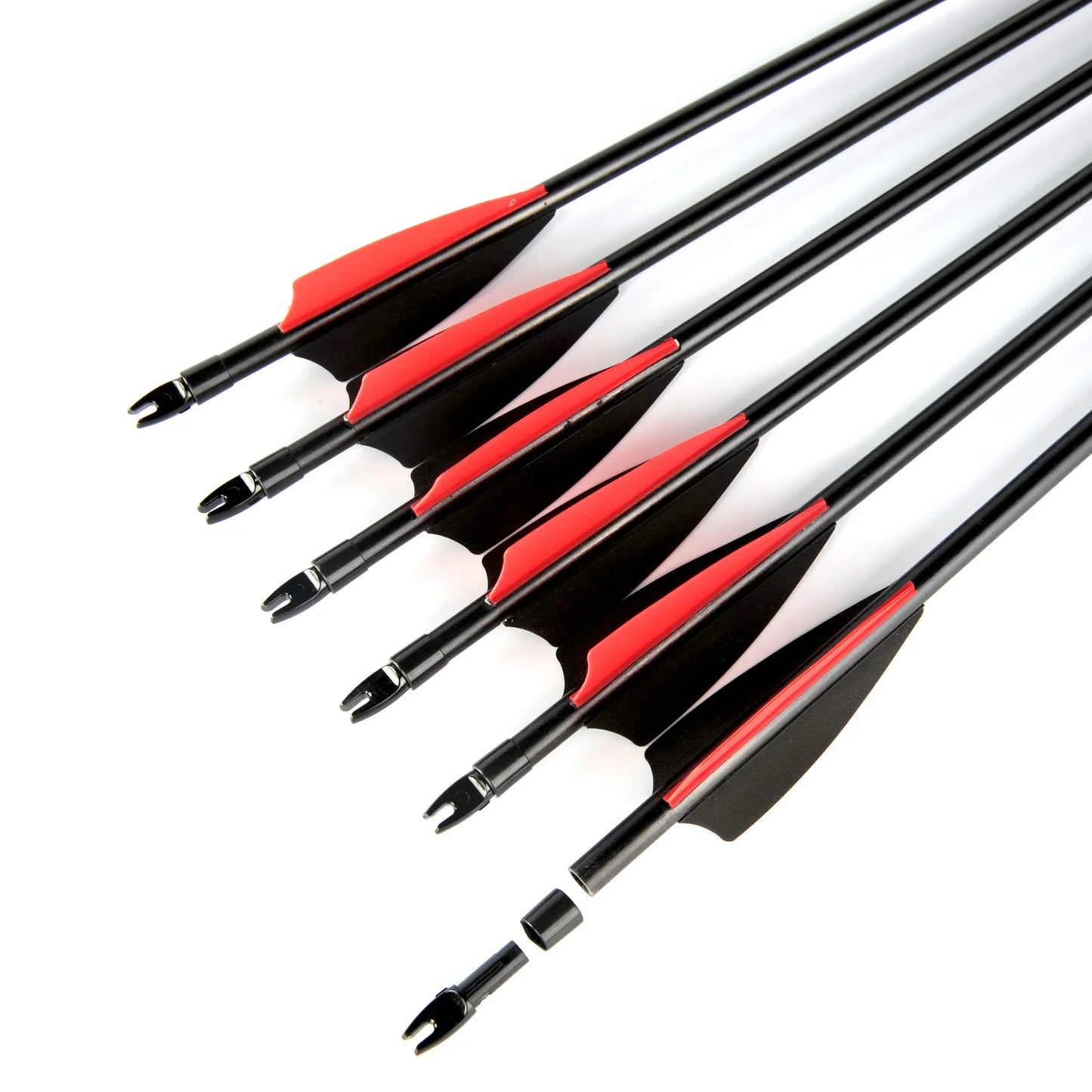 30" Fiberglass Arrows Spine 500 - 8mm for 40-50lbs Bow