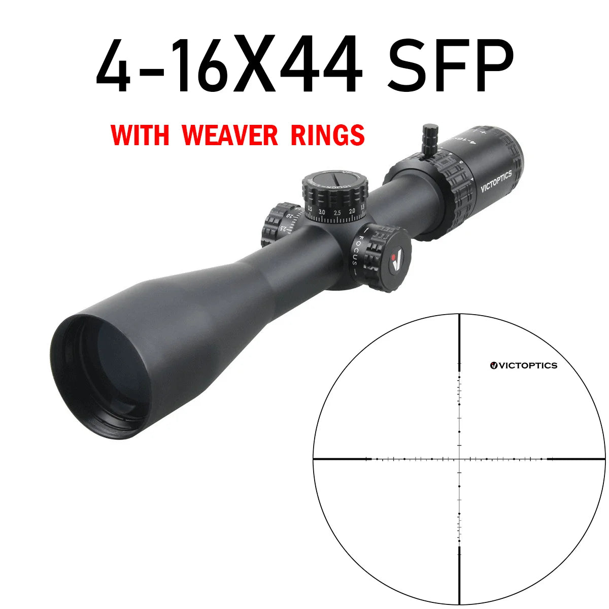 4-16x44 FFP SFP Riflescope with Turret Lock