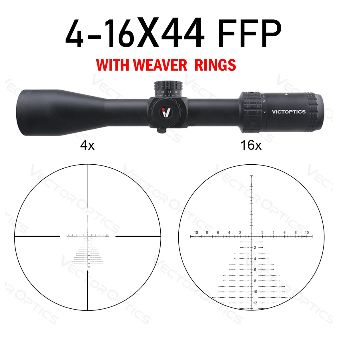 4-16x44 FFP SFP Riflescope with Turret Lock