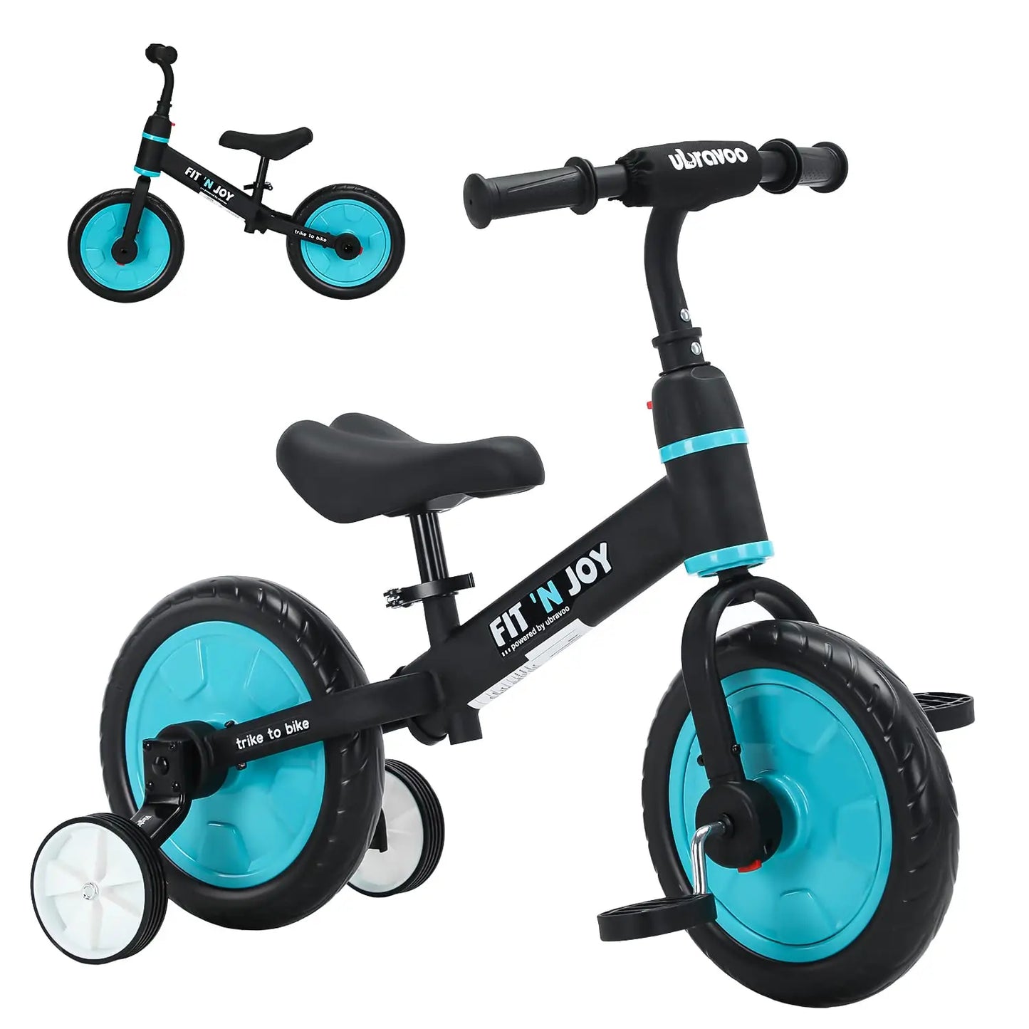 Kids Balance Bike with Training Wheels