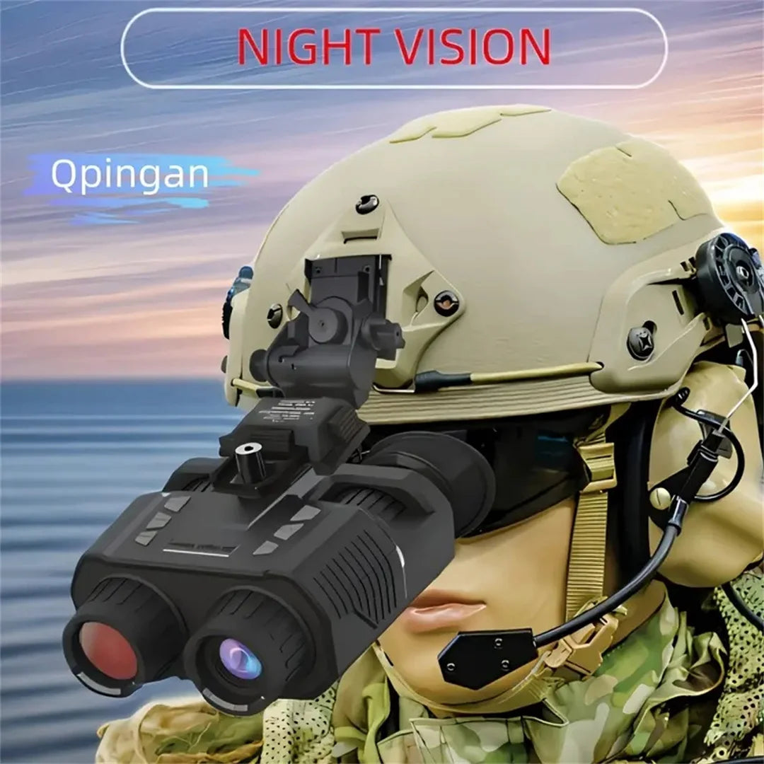 Qpingan HD Night Vision Goggles with Head Strap Tactical Night Vision Binoculars rechargable Battery 8X Digital Zoom for Hunting