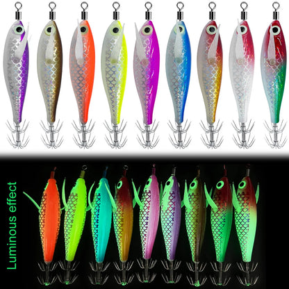 1-20PCS 8cm Luminous Fishing Lure