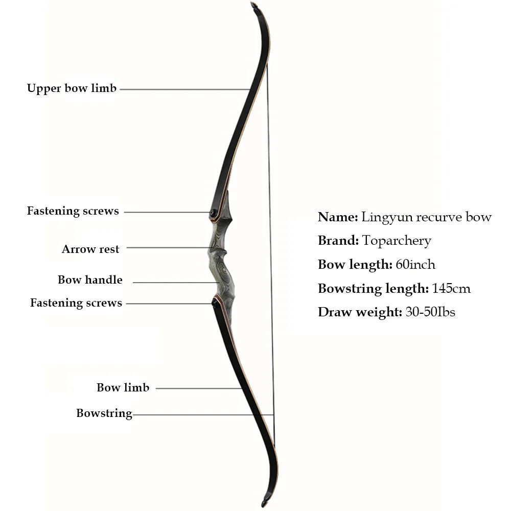 Recurve Bow for Left/Right-Handed