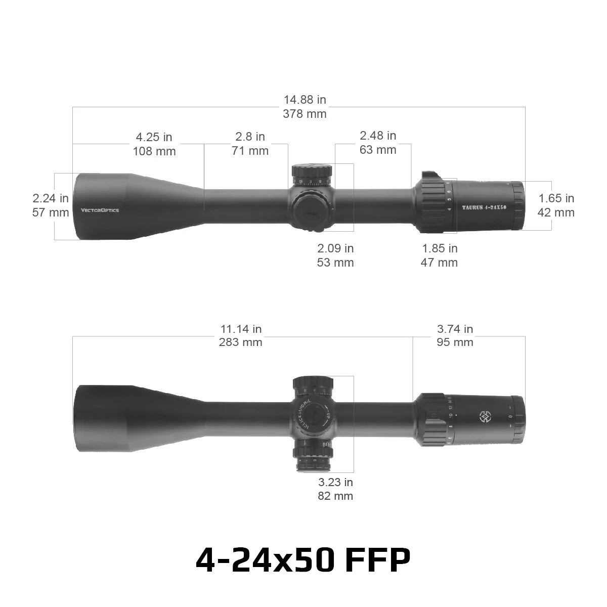 3-18x50/4-24x50/5-30x56 FFP Tactical Riflescope With Illumination For Long Range