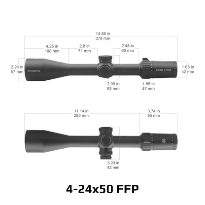 3-18x50/4-24x50/5-30x56 FFP Tactical Riflescope With Illumination For Long Range