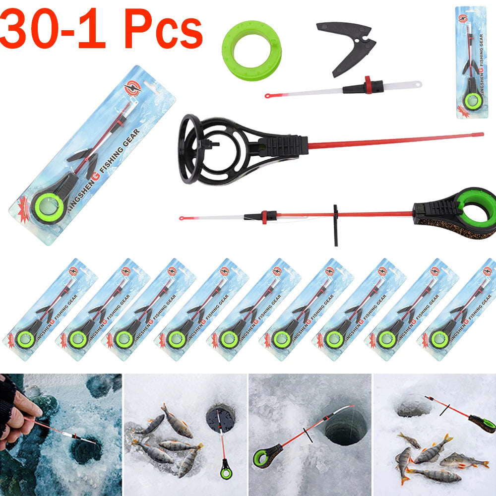 1pc - 30pcs Ice Fishing Rod Gear