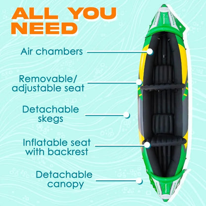 Inflatable Kayak w/Sun Canopy