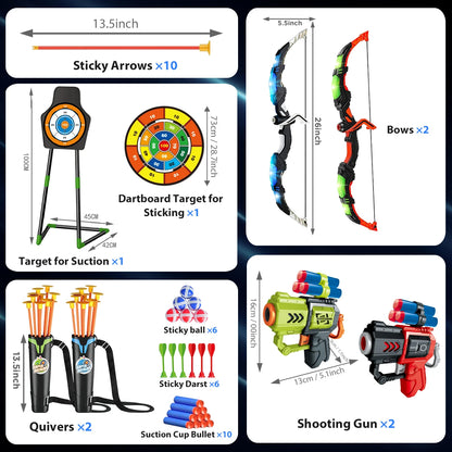 2X - Light-up Bow with Target and All Accessories