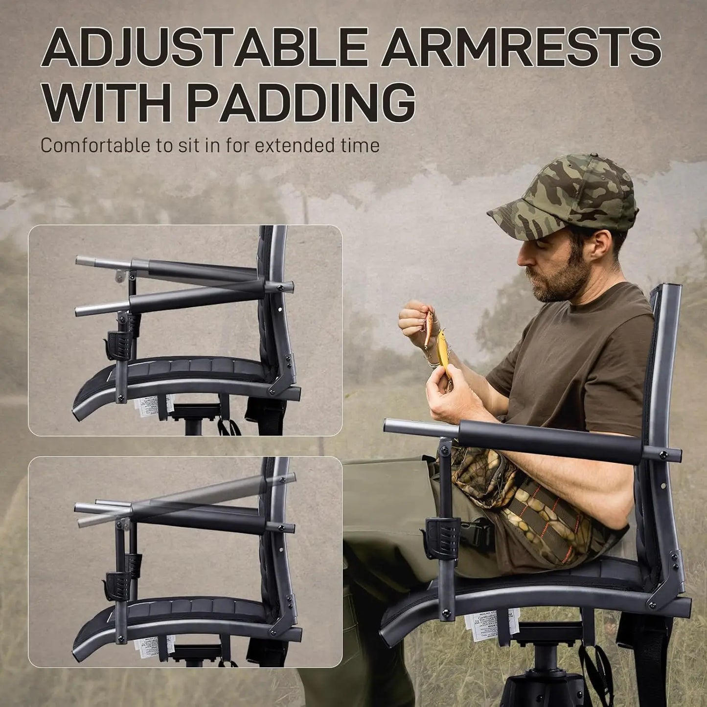 360° Silent Swivel Hunting Chair