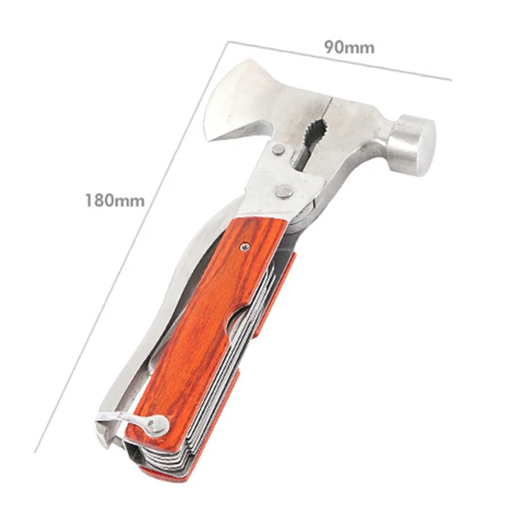 9-in-1 Heavy Duty Axe/Hammer Pocket Tool