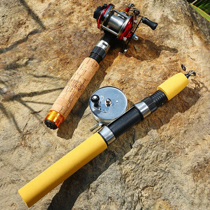 Mini Carbon Fiber Ice Fishing Rod with Reel