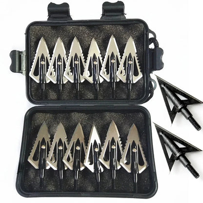 12PCS 4 Blade 100Grain Broadheads